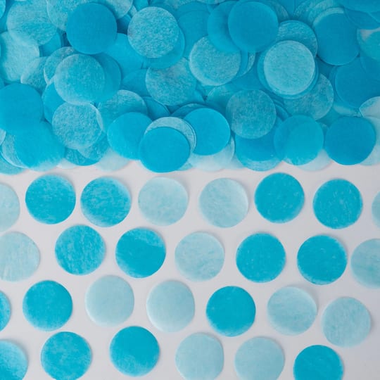 Gender Reveal Blue Tissue Confetti Dots